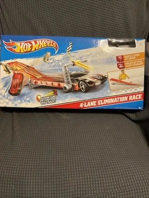 Hot Wheels 4 Lane Elimination Race Track with Fair-Start Launcher & Car - Image 1 of 3