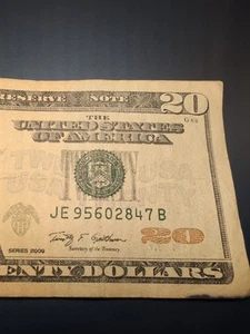 20 Dollar bill 91.7% coolness 2009 95602847 8 eight unique numbers - Picture 1 of 9