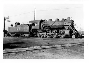 25D417 RP 1949/1970s? SSW COTTON BELT RAILROAD 2-8-0 LOCO #586 E ST LOUIS - Picture 1 of 1