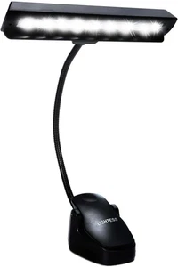 Dimmbare Clip-On LED Notenständerleuchte mit USB, schwarz - Bild 1 von 12
