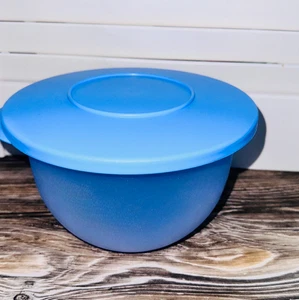 Tupperware Impressions Cuencos #3095 Mezcla Almacenamiento de Alimentos NUEVO Azul 1.3 Litros - Imagen 1 de 1