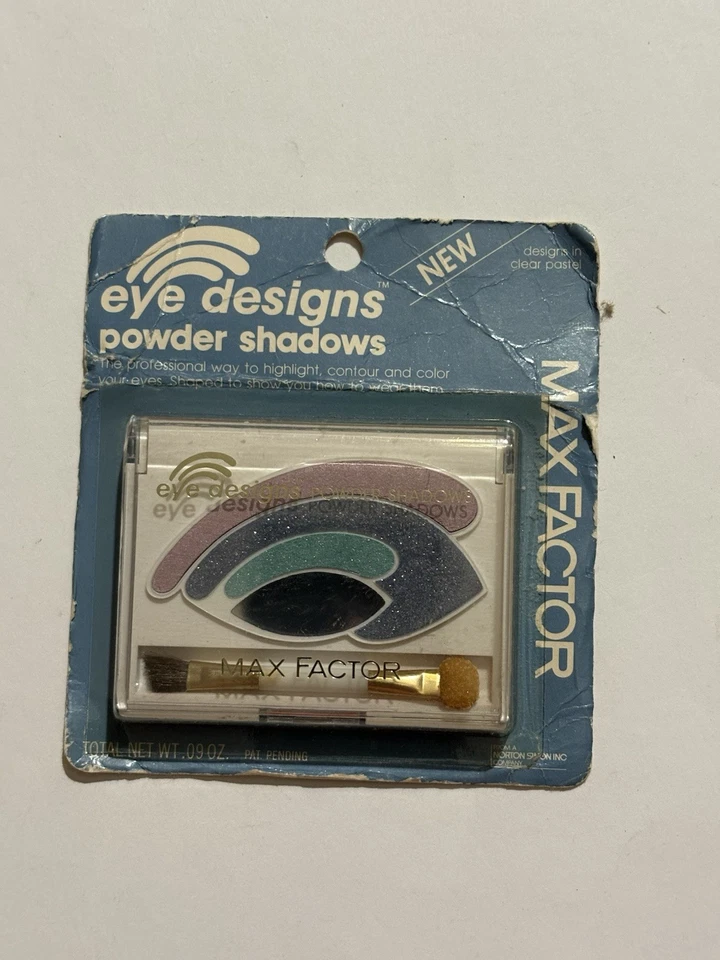 Sombras en polvo Max Factor Eye Designs sombra de ojos pasteles transparentes azul púrpura 0,09 oz Foto 1 de 4