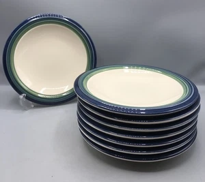 Pfaltzgraff Ocean Breeze 8" Salatteller Set (8) Blau Grün USA - Bild 1 von 7