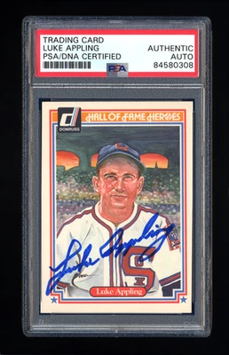 LUKE APPLING SIGNED 1983 DONRUSS HALL OF FAME HEROES PSA/DNA CHICAGO WHITE SOX - Image 1 of 2