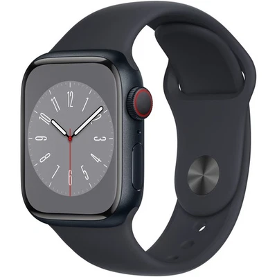 Apple Watch Series 8 41mm (Cellular)Aluminum Midnight S/M Midnight Band-Open Box - Image 1 of 2