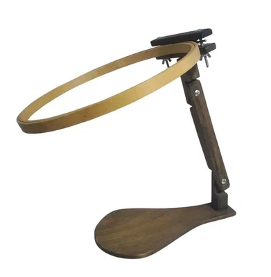 Embroidery Hoop Stand 14" Hoop Cross Stitch Holder Portable Frame Rack Wooden - Image 1 of 4