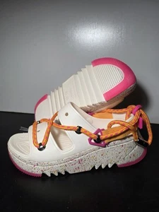 Nuevas Sandalias Raras Crocs Senderista Xscape Festival Plataforma Blanco Rosa Para Mujer 6 - Imagen 1 de 10