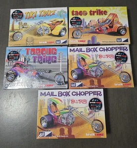 Vintage MPC Trick Trike Chopper 1/25 Model Kit Lot Tiki Taco Torque Mail Box  - Picture 1 of 15