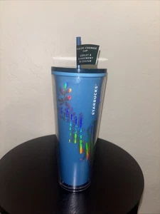 Starbucks Tumbler 24 oz Tasse 2021 Winter Holiday Siren Mermaid Blue Farbwechsel - Bild 1 von 6