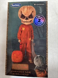 Neu Royal Bobbles Collector's Trick 'R Treat Unmasked Sam Wackelkopf Figur - Bild 1 von 7