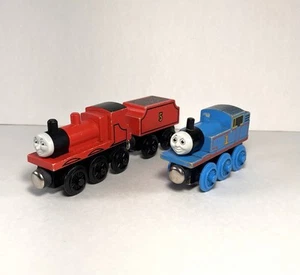 Vintage 1993 Thomas & Friends Thomas & James W/ Tender First Edition Staples - Picture 1 of 13