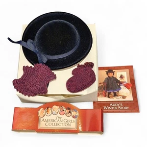 Nuovo cappello, guanti e scaldamuscoli American Girl Pleasant Company Addy Derby - Foto 1 di 11