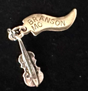 Vintage Necklace Pendant 925 STERLING SILVER Branson Mo Charm Violin lot y - Picture 1 of 3