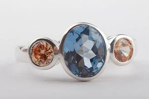 Topas Ring 925 er Sterling Silber Größe 57 Topasring Top!   - Bild 1 von 10