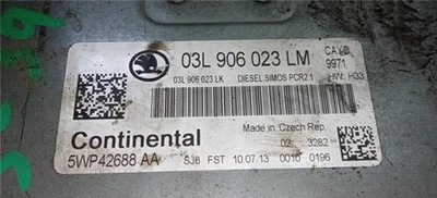 CENTRALINA Skoda Rapid Liftback 1.6 TDI 16V (CAYC) 2014 03L906023LM / 3L906023LM - Immagine 1 di 4