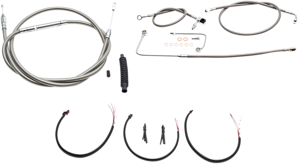 Kit de cables de manillar La Choppers ABS trenzado 18"-20" Ape 2016-2017 Harley Softail Foto 1 de 1