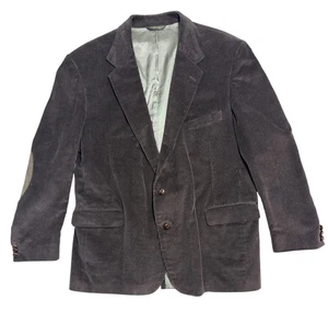Hardwick Blazer Mens 48R Brown Corduroy Two Button Suede Elbow Patches Made USA - Picture 1 of 9
