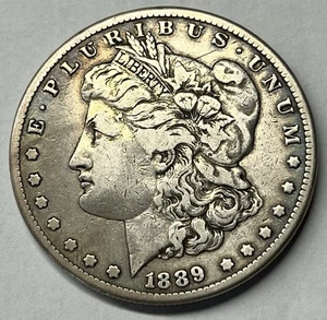 1889-CC Morgan Silver Dollar, Highly Demanded Key Date Lightly Cleaned - Picture 1 of 4