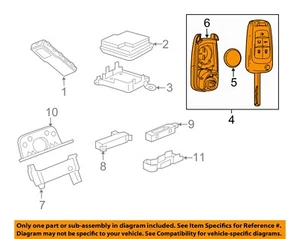 GM OEM 17-18 Trax Electrical Keyless Entry Components-Key 13504266 - Bild 1 von 2