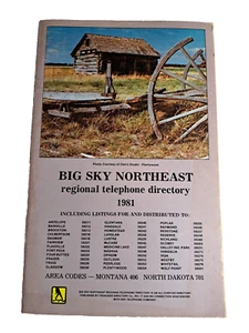 1981 Big Sky Northeast Telephone Directory Montana 406 North Dakota 701 - Picture 1 of 6