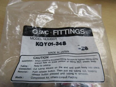 Lot of 14 SMC KQY01-34S Male Run Tee 1/8" Tube x2 To 1/8 NPT - Image 1 of 4
