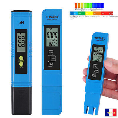 Stylo PH-mètre + 1X Testeur LCD TDS EC Pureté De L'eau PPM Filter Pen 0,01 PH • 22.99€