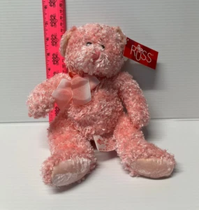 “SPARKLES" Pale Pink Teddy Bear 10" By Russ w/Tags Velvet Pink Paws VALENTINES - Picture 1 of 13