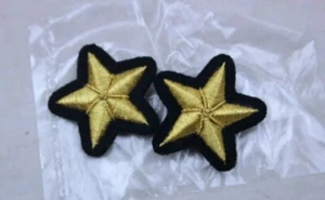 ✅ Lot of 6 US Military Gold Bullion Stars Officer Rank Insignia Patches nos - Picture 1 of 2