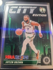 2023-24 Panini NBA Hoops Premium Stock - City Edition #1 Jaylen Brown - Picture 1 of 2