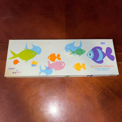 Djeco Bright Colorful Fish on Wire Mobile Dangling Nursery Kids Bedroom Decor - Image 1 of 4