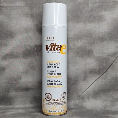 Spray para el cabello ZOTOS Vita e Unscented Ultra Hold 80 % VOC fórmula original NUEVO Foto 1 de 2