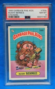 1986 GARBAGE PAIL KIDS # 150b BUSHY BERNICE PSA 8 NM-MT # 96877160 STICKERS - Picture 1 of 2