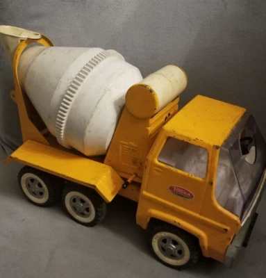 Tonka Cab Over Eng. Cement Mixer Truck Orange Steel, Whitewalls 1960's - Image 1 of 4