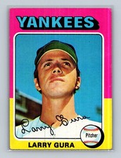 1975 Topps #557 Larry Gura New York Yankees Baseball Card 