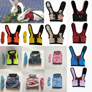 Small Animals Mesh Lead Vest Harness With Leash Cat Puppy Rabbit Clothes S/M/L