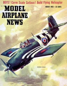 Model Airplane News - Grumman Wilcat - August 1955 - Magazine Cover Poster - Picture 1 of 1