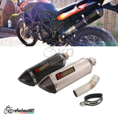 Para BMW F650GS F700GS F800GS F800GS F800GT Tubo de Eslabón Medio Sistema de Escape Puntas Deslizables Foto 1 de 4