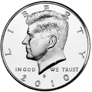  2010 P&D JOHN F. KENNEDY HALF DOLLAR /(2 Coin Set UNCIRCULATED) FROM MINT ROLLS - Bild 1 von 3