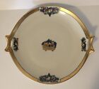 Vtg HUTSCHENREUTHER SELB BAVARIA OVAL SERVING DISH Peaches Gold Signed Art Deco