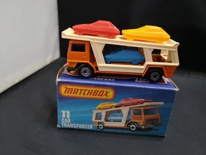 P758-MATCHBOX SUPERFAST MB11-C CAR TRANSPORTER WITH BOX. - Picture 1 of 12