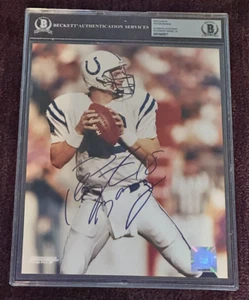 FOTO FIRMADA POR PEYTON MANNING 8 X 10 BAS AUTO calificada 10 y encapsulada - Imagen 1 de 4
