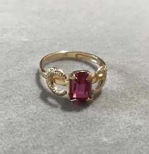 Anello Oro E Quarzo Rosa 18k 750 Peso 1.9 Gr Diametro 16.2/3 - Foto 1 di 2