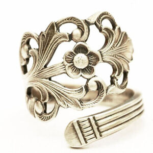 Elegant 14K Gold Plated Pollow Flowers Women Rings Anniversary Gift Size 5-10