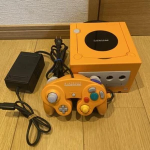 Nintendo GameCube Orange DOL-001 Console Tested with Controller, Power cord - Picture 1 of 14
