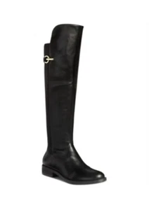 Rebel By Zigi 8 M Women Onley Leather Round Toe Knee High Fashion Boots Black - Picture 1 of 5