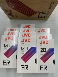JVC VHS 120 ER OTTIMA RISOLUZIONE 10 confezioni nastri videoregistratore nuovi sigillati video NOS - Foto 1 di 6