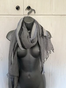LARGE 100% COTTON LIGHTWEIGHT INDIAN BOHO SUMMER SCARF SHAWL - Picture 1 of 5