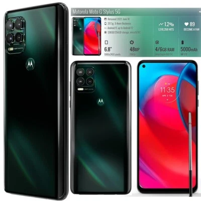 Original Motorola Moto G Stylus 5G (2021) Smartphone GSM Unlocked 128GB ROM WIFI - Image 1 of 4