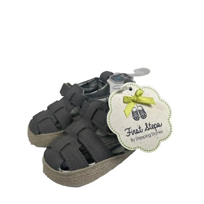 Sapatos infantis cinza First Steps By Stepping Stones - Imagem 1 de 4