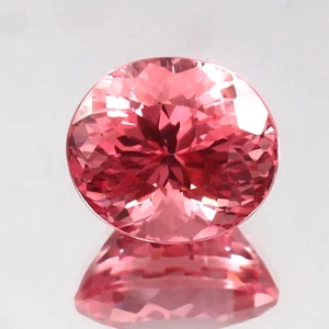 Zafiro natural de Ceilán Padparadscha FL ovalado certificado piedra preciosa suelta 12x10 mm - Imagen 1 de 4